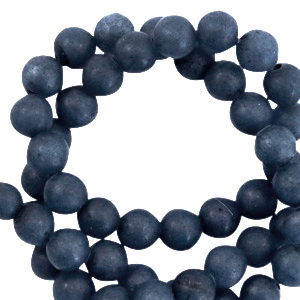 Perline in pietra naturale Quarzo 8mm opaca blu radiante