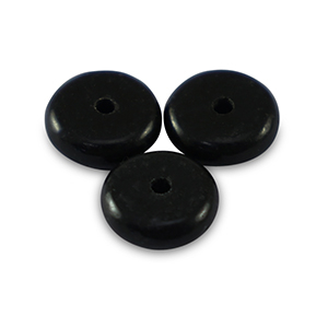 Perline di pietra naturale Agata a rondella 6mm nero