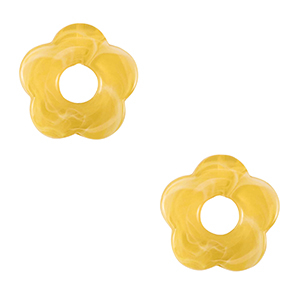 Ciondoli in acrilico fiore giallo