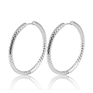 Orecchini in acciaio inossidabil a cerchio 23mm argento