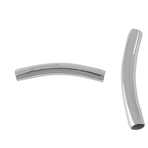 Perline in acciaio inossidabile tubo 40mm argento