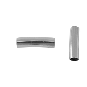 Perline in acciaio inossidabile tubo 20mm argento