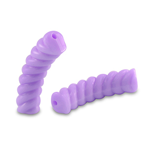 Perline in acrilico tubo spirale viola