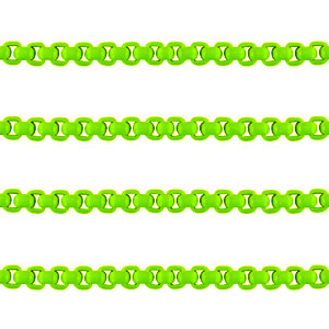 Catena a rol&ograve; 3mm verde neon