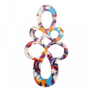 Pendenti in resina barocco coriandoli multicolori