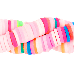 Perline Katsuki 4mm arcobaleno rosa misto