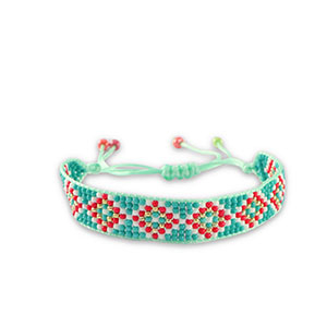 Braccialetti alla moda blu ottanio-rosso
