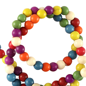 Perline in pietra naturale howlite 3mm multicolore