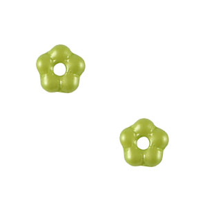 Perline Rep. Ceca fiore 5mm verde olivastro chiaro