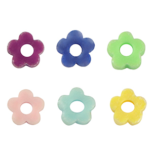 Perline Katsuki fiore 4mm multicolor-effeto perlato