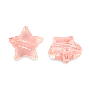Perline in acrilico stella trasparente rosa salmone
