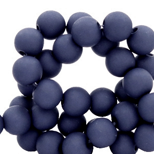 Perline in acrilico 6 mm blu marino