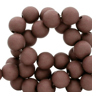 Perline in acrilico 4 mm marrone seppia