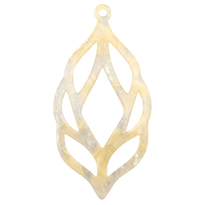 Pendenti in resina beige sabbia trasparente