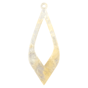 Pendenti in resina beige sabbia trasparente