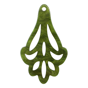 Pendenti in resina verde muschio