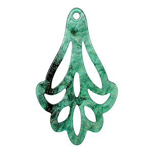 Pendenti in resina multicolore verde