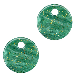 Pendenti in resina 12mm multicolore verde