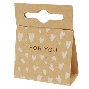 Cartoncini per bigiotteria "for you" marrone