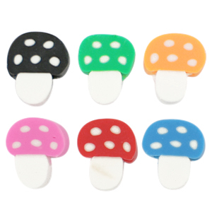 Perline di polimero fungo multicolore
