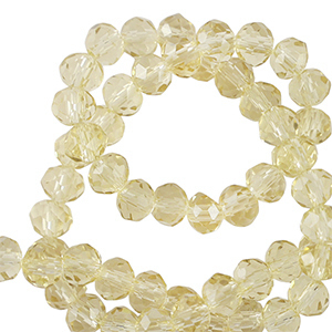 Perline sfaccettate 4x3mm rondella giallo Toscana
