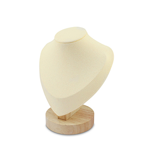 Espositore per bigiotteria busto per collane natural-beige