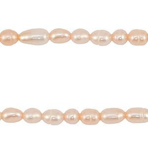 BQ Perle di acqua dolce chicco di riso 4-7x4-5mm rosa pesca
