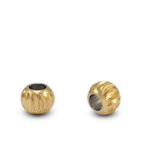 Perline in acciaio inossidabile 4mm oro