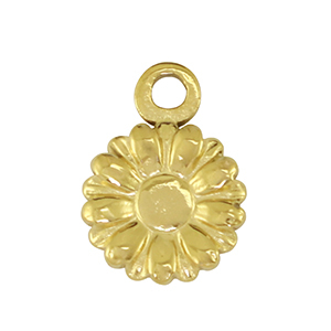 Ciondoli in acciaio inossidabile fiore oro