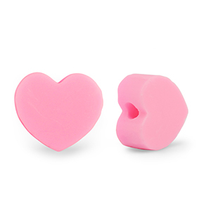 Perline di polimero cuore rosa