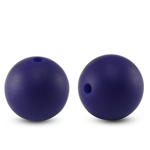 Perline di silicone 15mm blu scuro