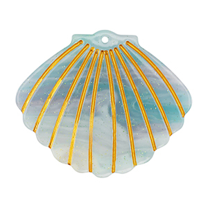 Pendenti in resina conchiglia blu