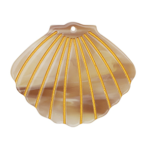 Pendenti in resina conchiglia beige