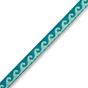 Nastro con testo onde marine turchese-blu