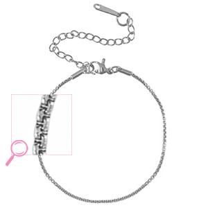 Bracciali in acciaio inossidabile argento