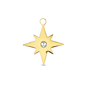 Ciondoli in acciaio inossidabile stella oro