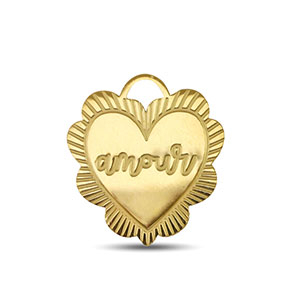 Ciondoli in acciaio inossidabile ''amour'' oro