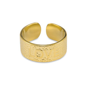Anelli in acciaio inossidabile ''Love'' oro