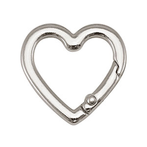 Componenti anello bris&eacute; portachiavi cuore argento