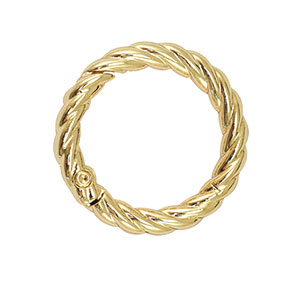 Componenti anello bris&eacute; portachiavi con spirale oro