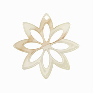 Pendenti in resina fiore beige