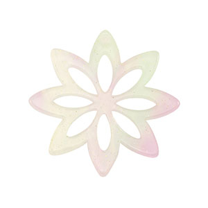 Pendenti in resina fiore multicolore lilla-verde