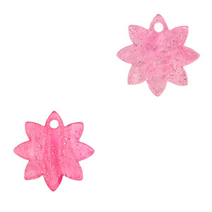 Pendenti in resina fiore rosa