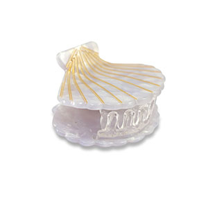 Accessori fermaglio per capelli conchiglia lilla-oro