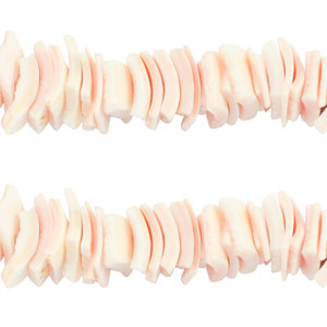 Perline di conchiglia chips pesca chiaro