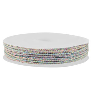 Coda di topo intrecciato 1mm multicolore metallico