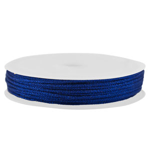 Coda di topo intrecciato 1mm blu metallico