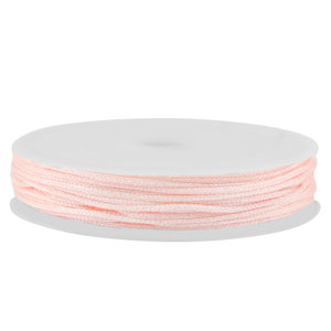 Coda di topo intrecciato 1mm rosa clairo metallico