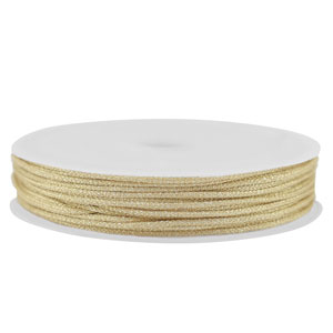 Coda di topo intrecciato 1mm oro clairo metallico