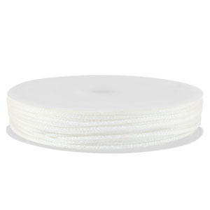Coda di topo intrecciato 0,8mm bianco metallico